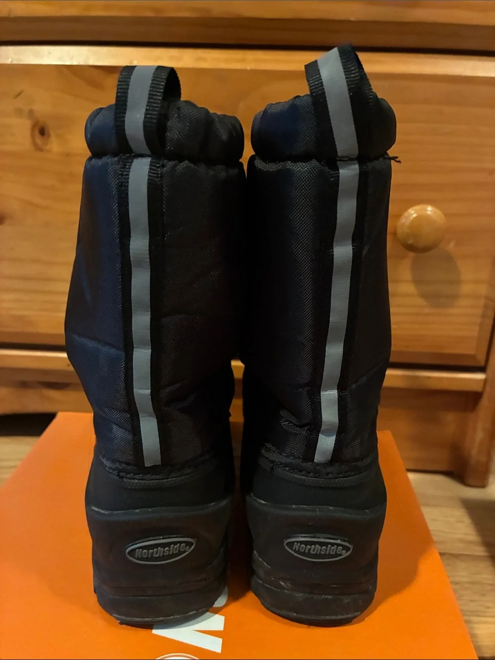 Northside Black Kids' Reflective-Strip Winter Boots